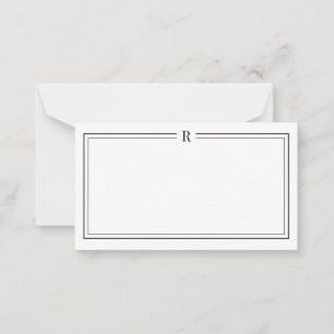 Monograma tarjeta mini nota Classic Office Station