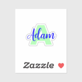 Monograma transparente + Nombre | Calcomanías impe