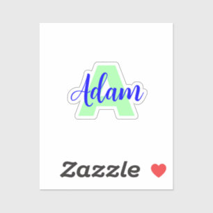 Monograma transparente + Nombre   Calcomanías impe