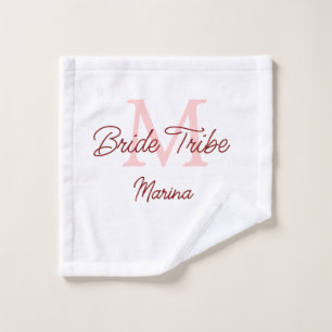monograma tribu de la novia rojo simple regalo de