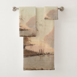 Monograma Tropical Palm Tree Vintage Elegante