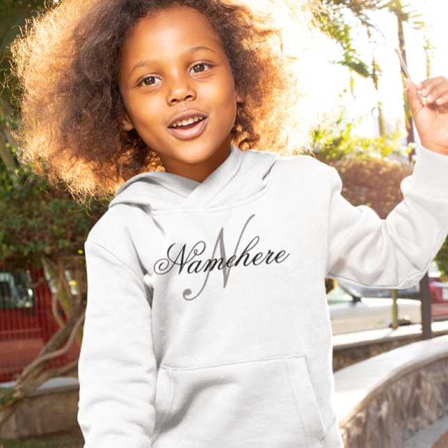 Monograma único personalizado de nombre blanco y n (Subido por el creador)