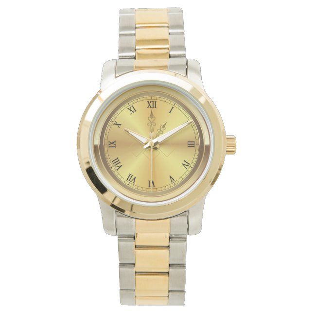 Monograma Unisex Reloj De Pulsera De Dos Tonos Sob (Anverso)