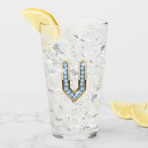 Monograma V - Vidrio de 16 oz