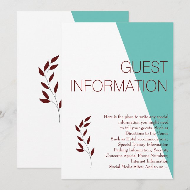 Monograma verde azulado 💍 tarjeta de gabinete mod (Anverso / Reverso)