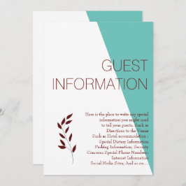 Monograma verde azulado 💍 tarjeta de gabinete mod