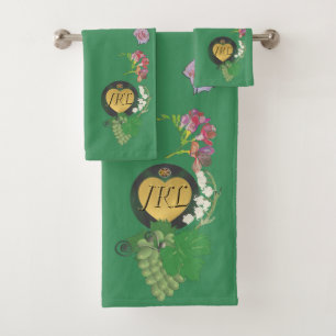 Monograma Verde Frutas y Florales