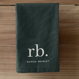 Monograma Verde Oscuro Estilo Minimalista moderno