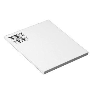 Monograma W Bloc de notas de escritorio estacional