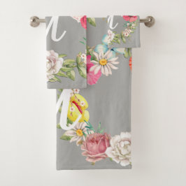 Monograma Watercolor Floral Wreath