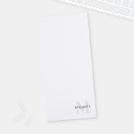 Monograma y Bloc de notas de nombres personalizado<br><div class="desc">El Monograma y el Bloc de notas de nombres personalizados presentan un nombre personalizado en gris y monograma en gris claro como fondo,  en estilo de fuente serif clásico,  en fondo blanco.</div>
