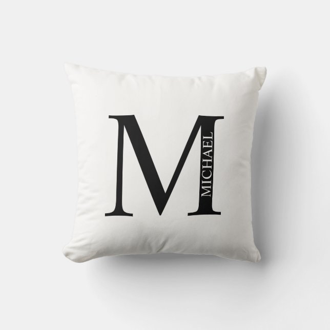 Monograma y Cojín decorativo de nombres personaliz (Anverso)
