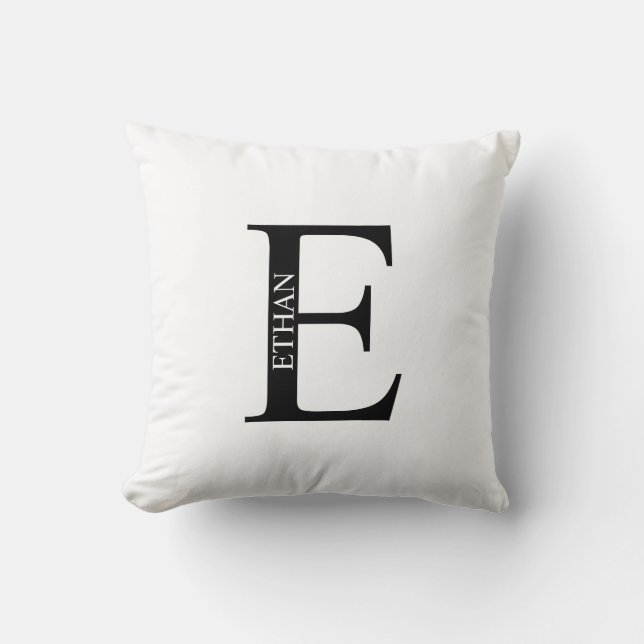 Monograma y Cojín decorativo de nombres personaliz (Anverso)