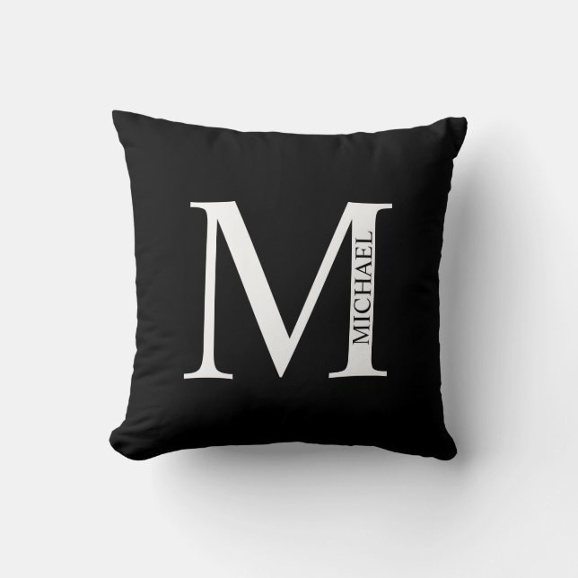 Monograma y Cojín decorativo de nombres personaliz (Anverso)