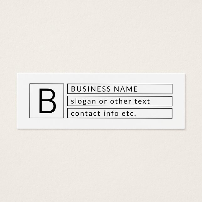 Monograma y nombre comercial elegantes (u otro tex (Frente)