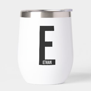 Monograma y nombre negrita personalizado moderno