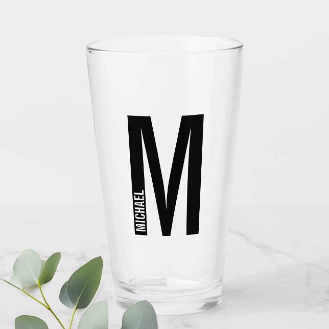 Monograma y nombre negrita personalizado moderno (Subido por el creador)