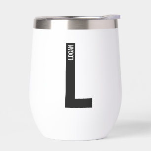 Monograma y nombre negrita personalizado moderno