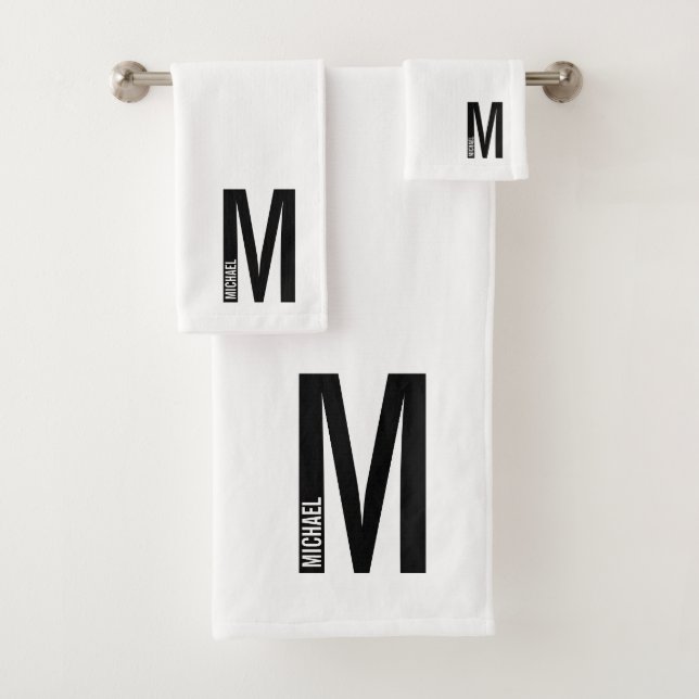 Monograma y nombre negrita personalizado moderno (In situ)