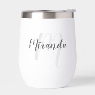 Monograma y nombre personalizados de escritura mod