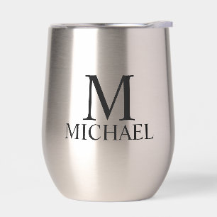 Monograma y nombre personalizados modernos
