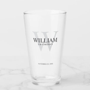Monograma y nombre personalizados para padrinos de
