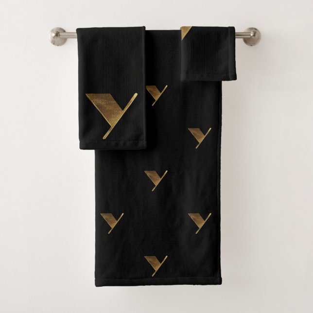 Monograma Y Típografía elegante de aspecto negro y (In situ)