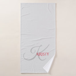 Monograma y toalla de baño personalizada