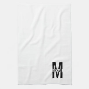Monograma y toalla de nombre negrita personalizada