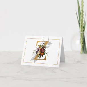 Monograma Z Dorado Monograma Floral