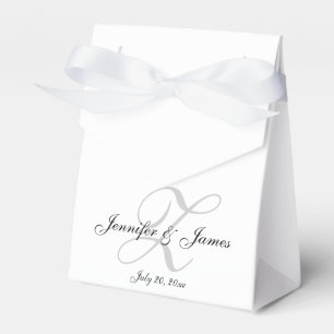Monograma Z elegante Cajas favoritas de bodas