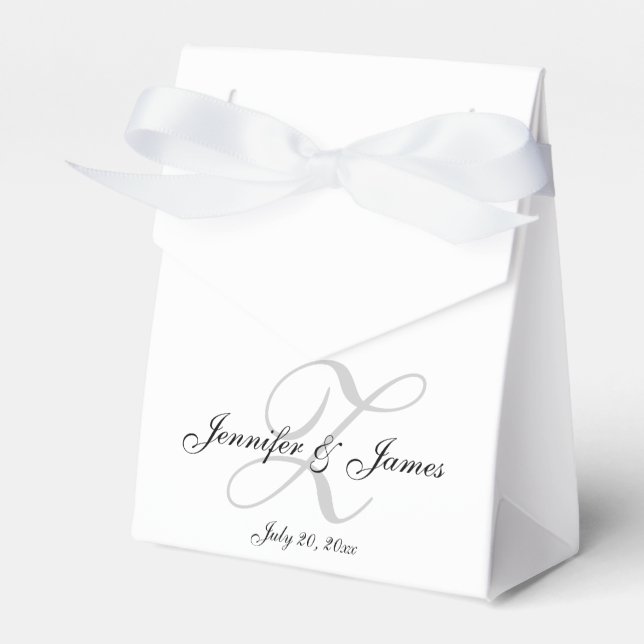 Monograma Z elegante | Cajas favoritas de bodas (Front Side)
