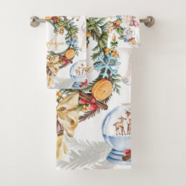 Monogramación de Navidades de acuarela