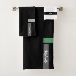 Monogramación del detalle verde de Kale azul nórdi