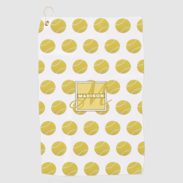 Monogramadas Damas Tenis Regalos Toalla de Golf (Anverso)