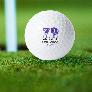 Monogramado de divertidas bolas de golf 70º cumple