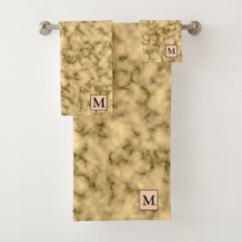 Monogramado de Mármol de oro negro de lujo