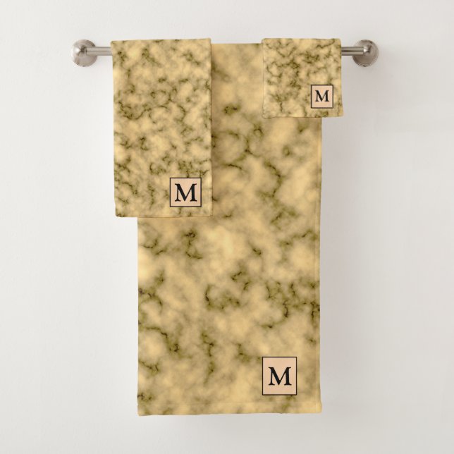 Monogramado de Mármol de oro negro de lujo (In situ)