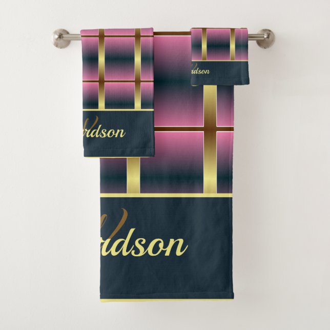 Monogramado De Oro De moda, Oro Rosa Y Armada (In situ)