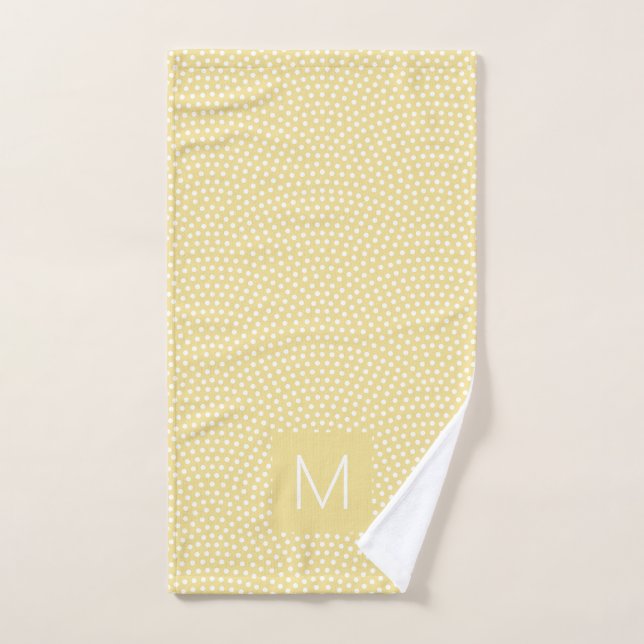 Monogramado del mismo Komon amarillo (Toalla de mano)