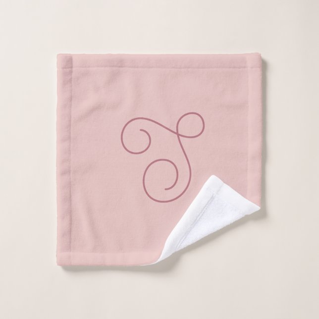 Monogramado inicial Minimalista simple moderno (Toallita)