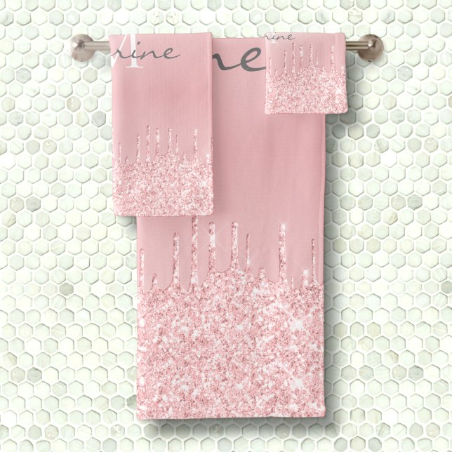 Monogramado Purpurina de goteo rosado de Rubor met (Subido por el creador)