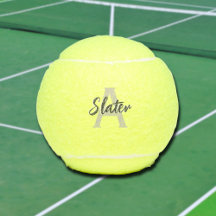 Monogramado regalo inicial de la pelota de tenis P