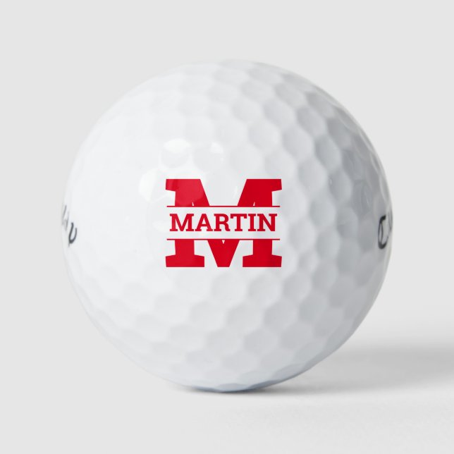 Monogramado y nombre bolas de golf (Anverso)