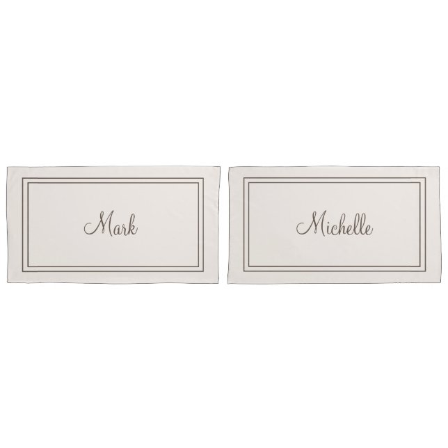 Monogramaje de las fundas de almohada (Anverso - Set)