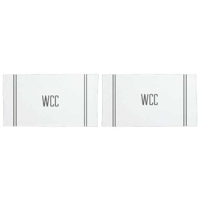Monogramaje de las fundas de almohada (Anverso - Set)