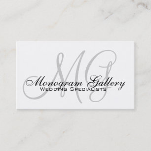 Monogramas de gris blanco negro Tarjeta de present