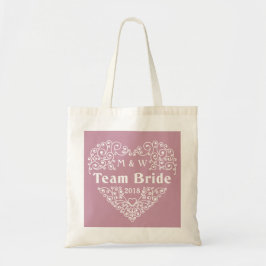 Monogramas de personalizado de novias y bolsos de
