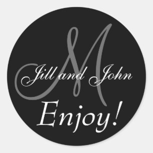 Monogramas para etiquetas de favor de bodas