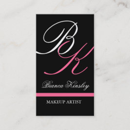 Monogramas Tarjetas de visita Artista de maquillaj